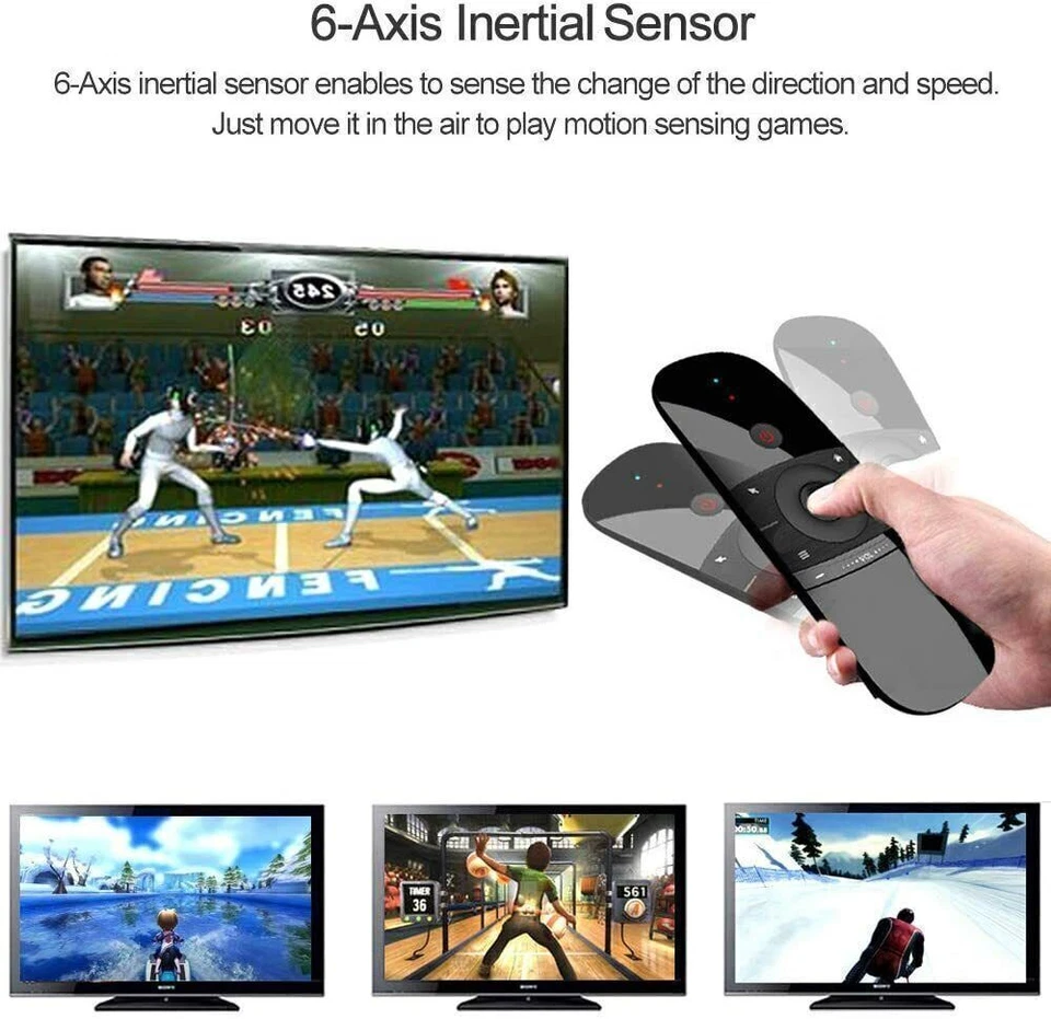 Air Mouse Remote with Keyboard for Android TV Box, Smart TV, Computer, Laptop - image 4 of 4