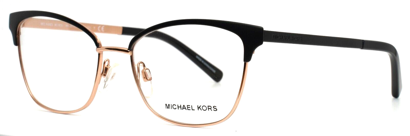 MICHAEL KORS MK3012 1113 Black Rose Gold Womens Eyeglasses 51-17-135 B:38
