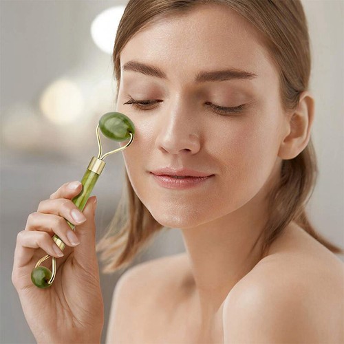 Natural Jade Stone Gua Sha Board Face Body Massager Roller Facial Scraper Beauty - Picture 22 of 40