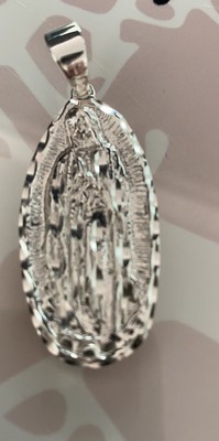 Virgen De Guadalupe Pendant .925 Sterling Silver.1.5 