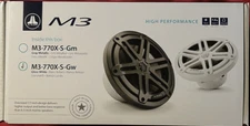 JL Audio Marine 7.7" Two-Way Speakers 225w M3-770X-S-Gw White Sport Grilles (2)