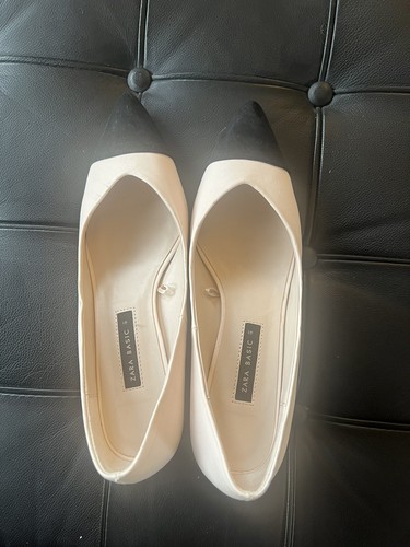 ZARA ladies classic Two Tones block Heels Shoes Size 41 - Picture 7 of 9