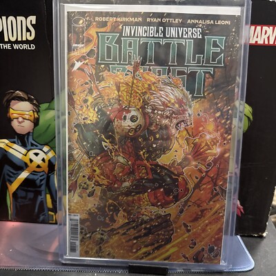 Invincible Universe Battle Beast 1 1:100 Jonboy Meyers Foil Variant TOPLOADER NM