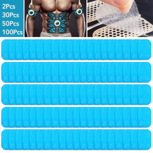 2-100Muscle Toner Gel Pads Abs Stimulator EMS Machine Toning Belt Trainer Device - Picture 2 of 11