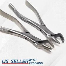 2 Dental Surgery Tooth Extracting Forceps # 88 L & 88 R - German Stainless CE