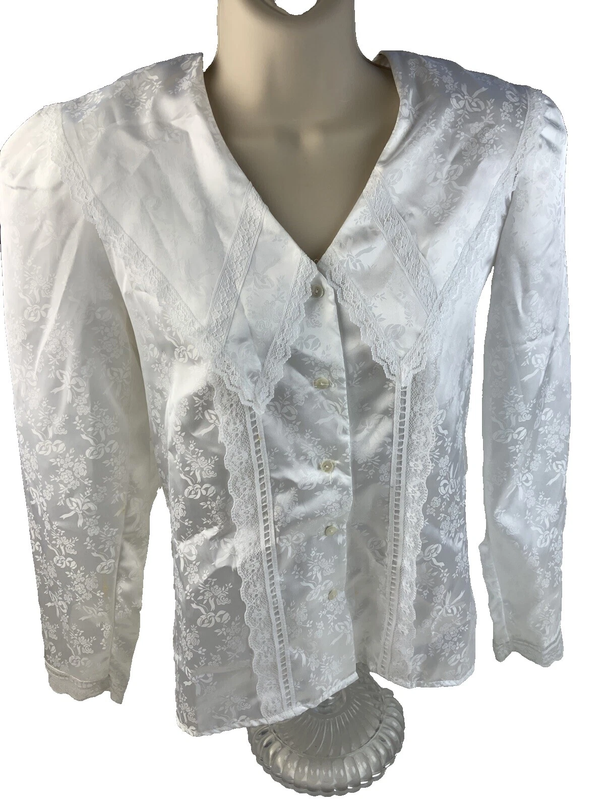Ropa Vintage Blanca de poliéster Gunne Sax para Mujeres