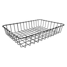 Wald Bicycle 37SHC Curled Half-Height Wire Basket 14x9x3" Black - No Hardware