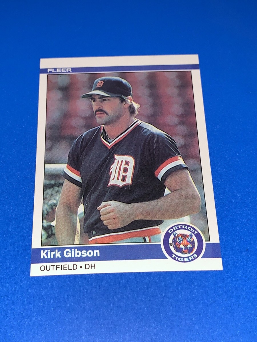 1984 Fleer Kirk Gibson Baseball Card #80 Detroit Tigers Set Break