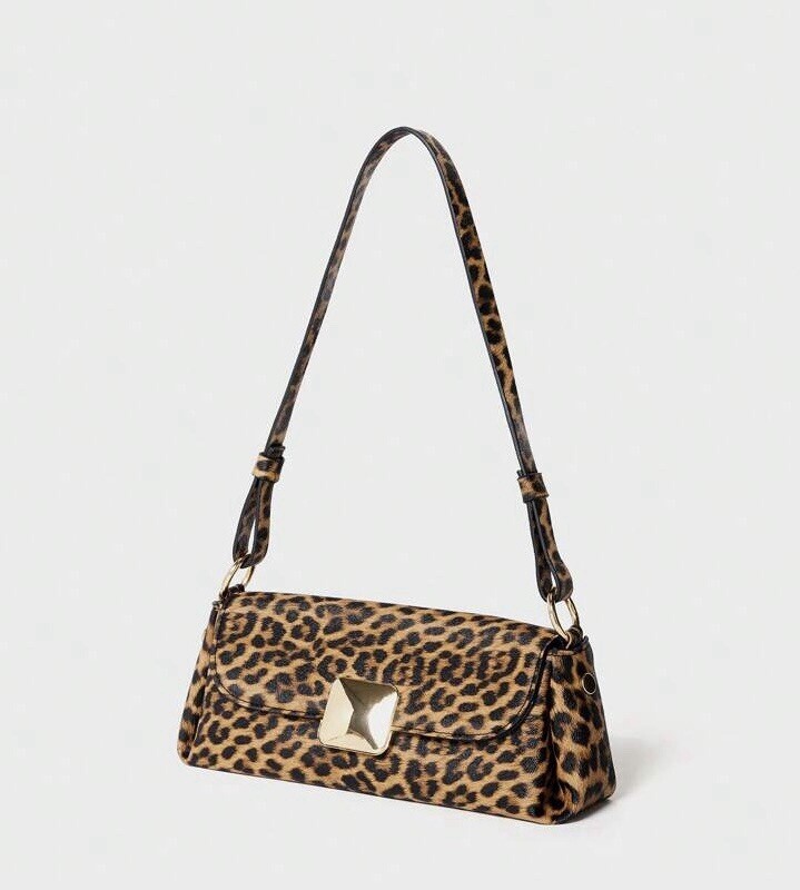 Designer  women's handbag Luxury Purse Elegant Tiger Leopard Minimalist Retro