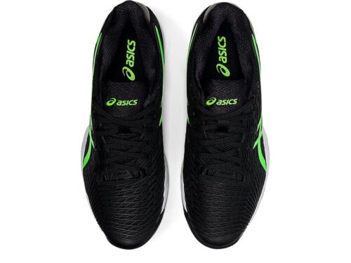 Asics Solution Speed FF 2 NUOVO 1041A182-003 Nero Verde Geco Bianco Corte Rigida HC - Foto 6 di 7