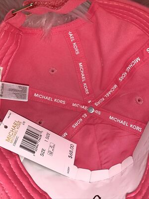 MICHAEL KORS Monogram MK Logo Baseball Hat 538802C Pink NWT MICHAEL KORS Monogram MK Logo Baseball Cap Hat 538802C Pink  main image 2