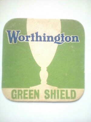 Vintage WORTHINGTON - GREEN SHIELD - Cat No'46 - Bierdeckel / Untersetzer
