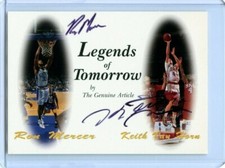 1997 PRESS PASS GENUINE ARTICLE KEITH VAN HORN & RON MERCER AUTOGRAPH /100 💎 RC