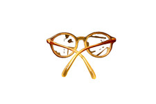 TURTLE 803 Grey 46-16 Round Sun/Eyeglasses Transparent Brown Vintage Glasses