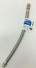 Stainless Steel 12" Braided Faucet Connector/Supply Line 3/8" Nuts 4 Pack 