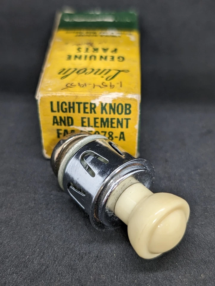 NOS 1954 1955 LINCOLN CAPRI CUARTO TRASERO ASIENTO DELANTERO TRASERO ENCENDEDOR DE CIGARRILLOS Foto 2 de 4