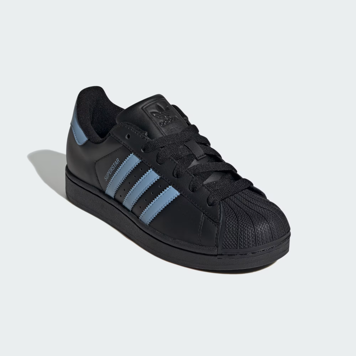 adidas Superstar II Shoes - Women's - Core Black Blue - 7.5