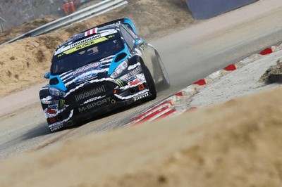 WRC Loheac France 2014 Ken Block Ford action Motor Racing Old Photo 1