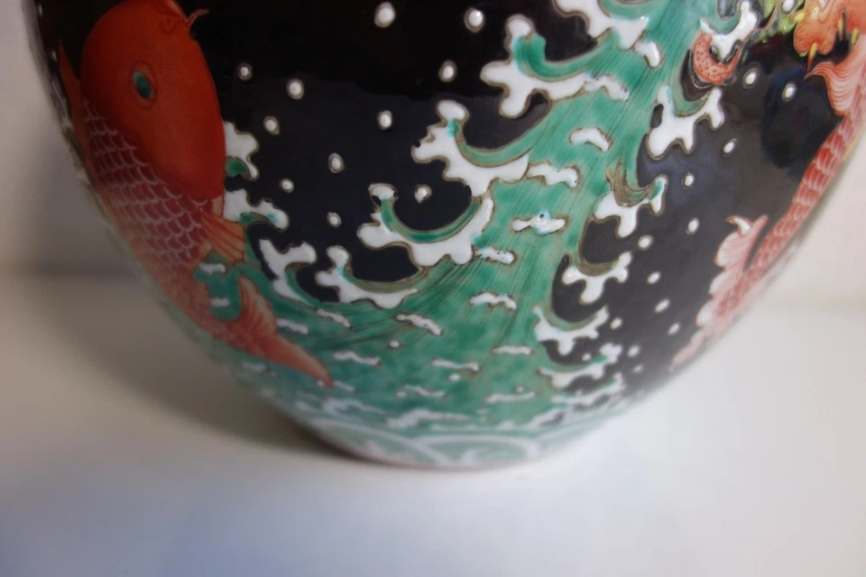 MUEAL ANTIK China Chinese Ming - Qianlong Vase Porzellan Drache Dragon 40 cm - Bild 4 von 4