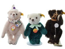 3 Miniature Steiff Teddy Bears