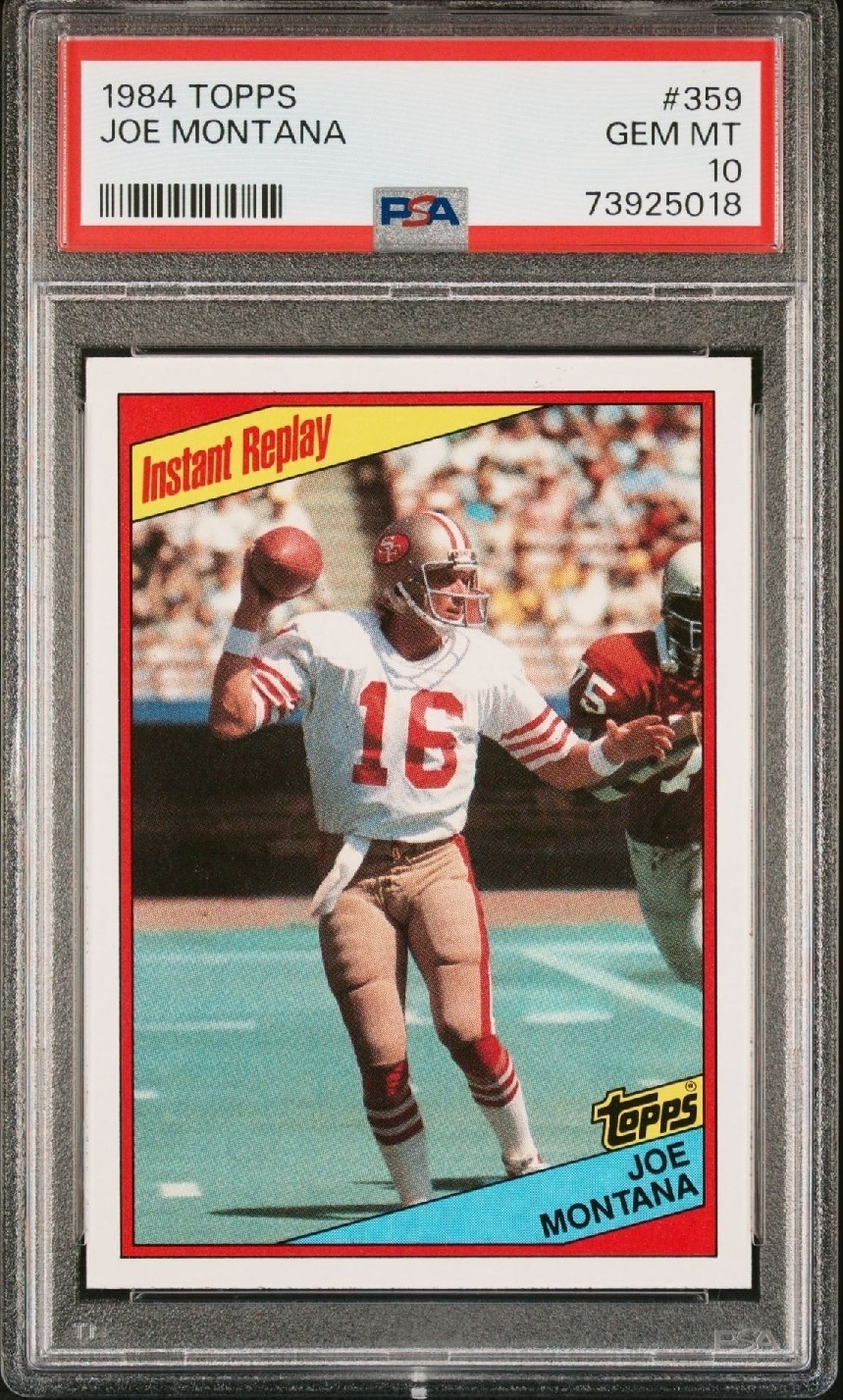 1984 Topps Football 359 Joe Montana Instant Replay 49ers HOF PSA 10 💎 