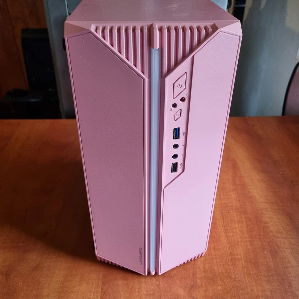 PC MINI ITX CASE ROSA GAMING RAM 8GB 120SSD 1TB HD WIN 10 I5 3.1 GHZ RX550 4GB - Immagine 4 di 4