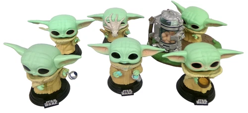 Funko Pop! Star Wars The Mandalorian Grogu The Child Baby Yoda Lot of 6