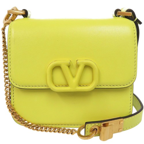 Valentino Garavani Shoulder Bag Women Yellow Leather