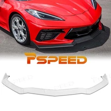 Painted White Front Bumper Spoiler Lip For 2020-2025 Chevy Corvette C8 5VM-Style