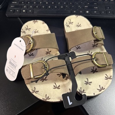 Boys Brown Strap Sandals Size 1 New With Tags Wonder Nation