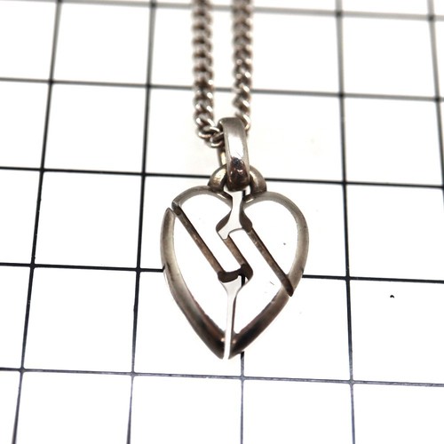 Collana GUCCI nodo cuore SV925 argento accessorio donna - Foto 4 di 8