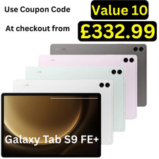 Image of Samsung Galaxy Tab S9 FE+ Plus 128GB Unlocked Android Tablet Wi-Fi Pristine - A+
