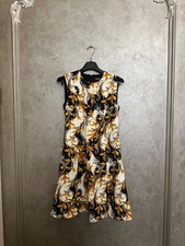 RARE VERSACE Barocco Rodeo Print Dress IT 42  size M- Silk Blend, Made in Italy