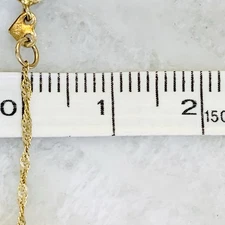 VTG 14K Solid Yellow Gold Necklace Singapore Chain Twisted 1mm 1.39gr 24”