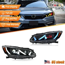 Red Devil eye LED Headlight For 2016 2017 Honda Accord EX EX-L Sedan W/LED DRL