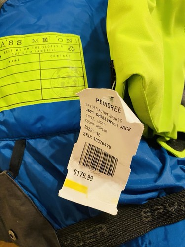 Spyder Boy's Fully Insulated Challenger Jacket Size 16 New With Tags $179 - Picture 7 of 7