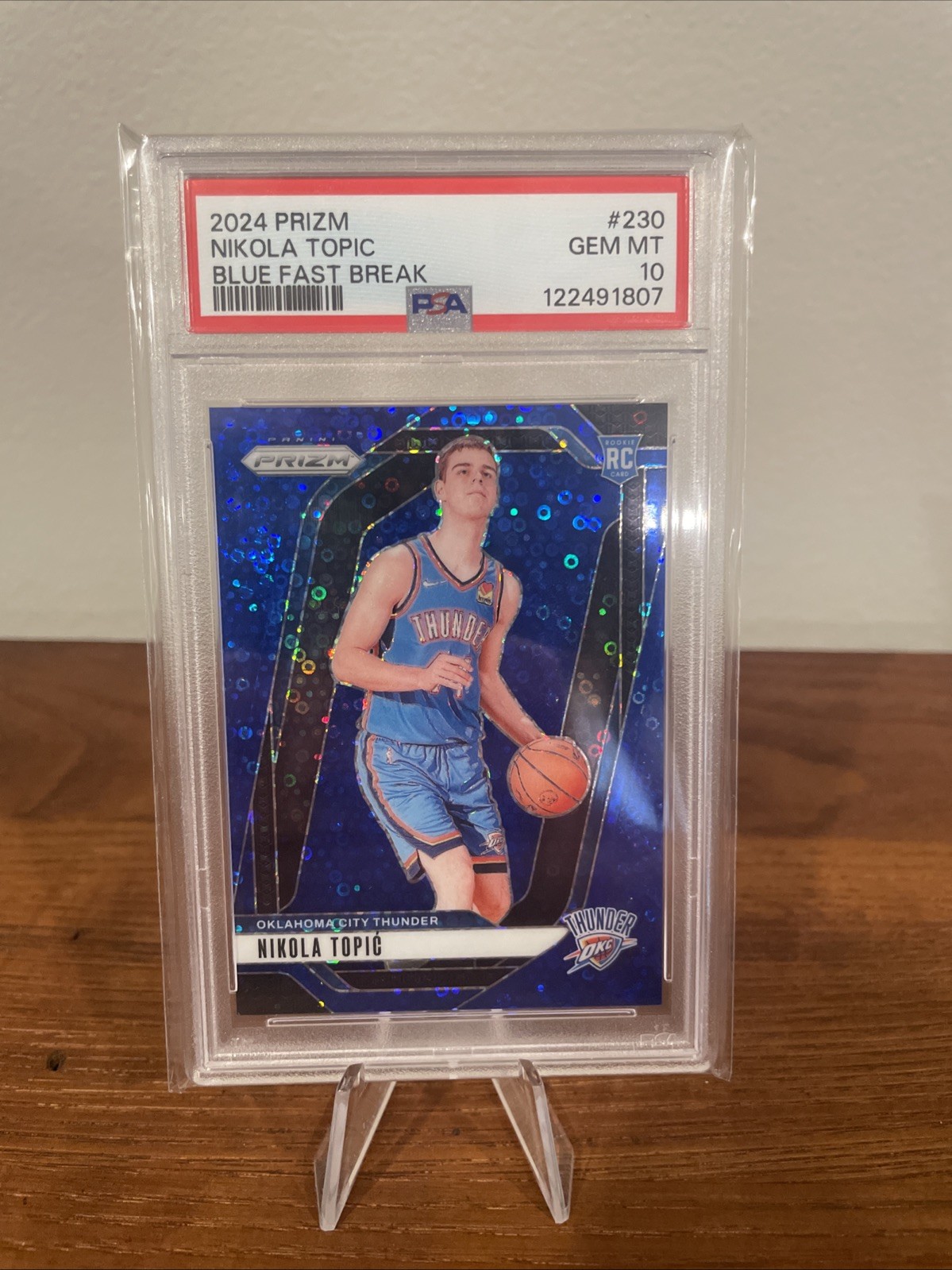 2024-25 Prizm Nikola Topic #230 Blue Fast Break RC /150 PSA 10 - POP 3 🔵 Match
