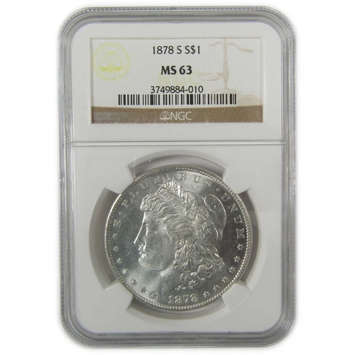 1878 S Morgan Dollar MS 63 NGC Silver Uncirculated $1 Coin SKU:I19907