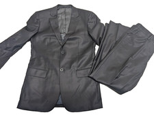 Dkny Mens Single Breasted Suit Dark Blue Size 40L/32L