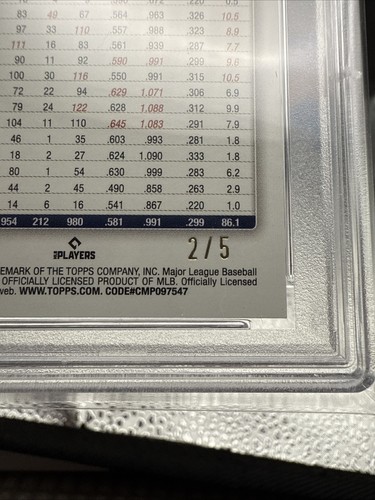 2025 Topps Mike Trout Red Holo Foil 2/5 PSA 9 - Picture 3 of 3