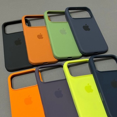 Silicone Original Magnetic Case For iPhone 14 15 16e 16 17 Pro Max+ Screen Glass