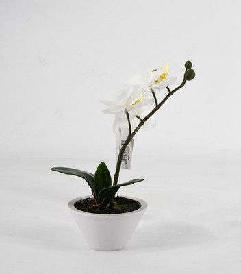 PHALAENOPSIS KÜNSTLICHE ORCHIDEE 22CM WEISS BLUMEN KÜNSTLICHE PFLANZEN