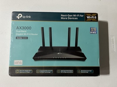 TP-Link AX3000 Dual-Band Gigabit Wi-Fi 6 Router - Archer AX50-Sealed-Read