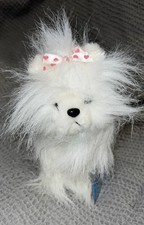 Webkinz Yorkie Dog With Code Tags Sealed Plush White Pink Heart Bow Ribbon