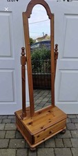 Ducal Free Standing Pine Mirror with Storage