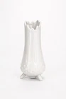 Vintage Mid Century LE Smith Milkglass Three Toe Swung Vase 8”