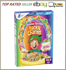 Lucky Charms Rainbow Sprinkles Cereal with Marshmallows, Birthday Cake Flavor, K