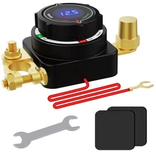Battery Disconnect Switch with Voltmeter, DC 5-80V On Off Kill Switch RV Marine