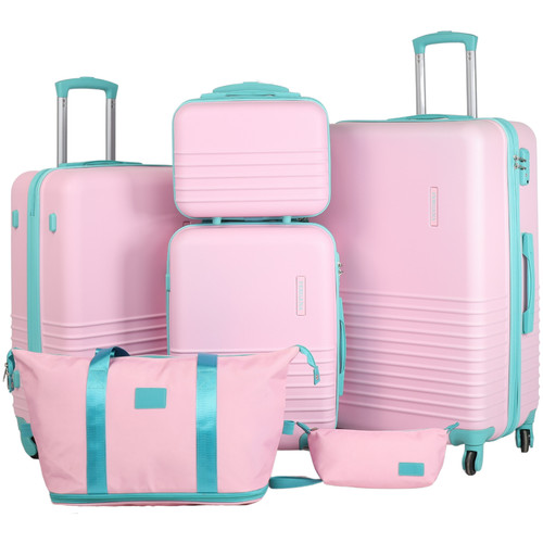 Mr Luggage 6-Piece Lightweight ABS Hard Shell Luggage Set with TSA Lock