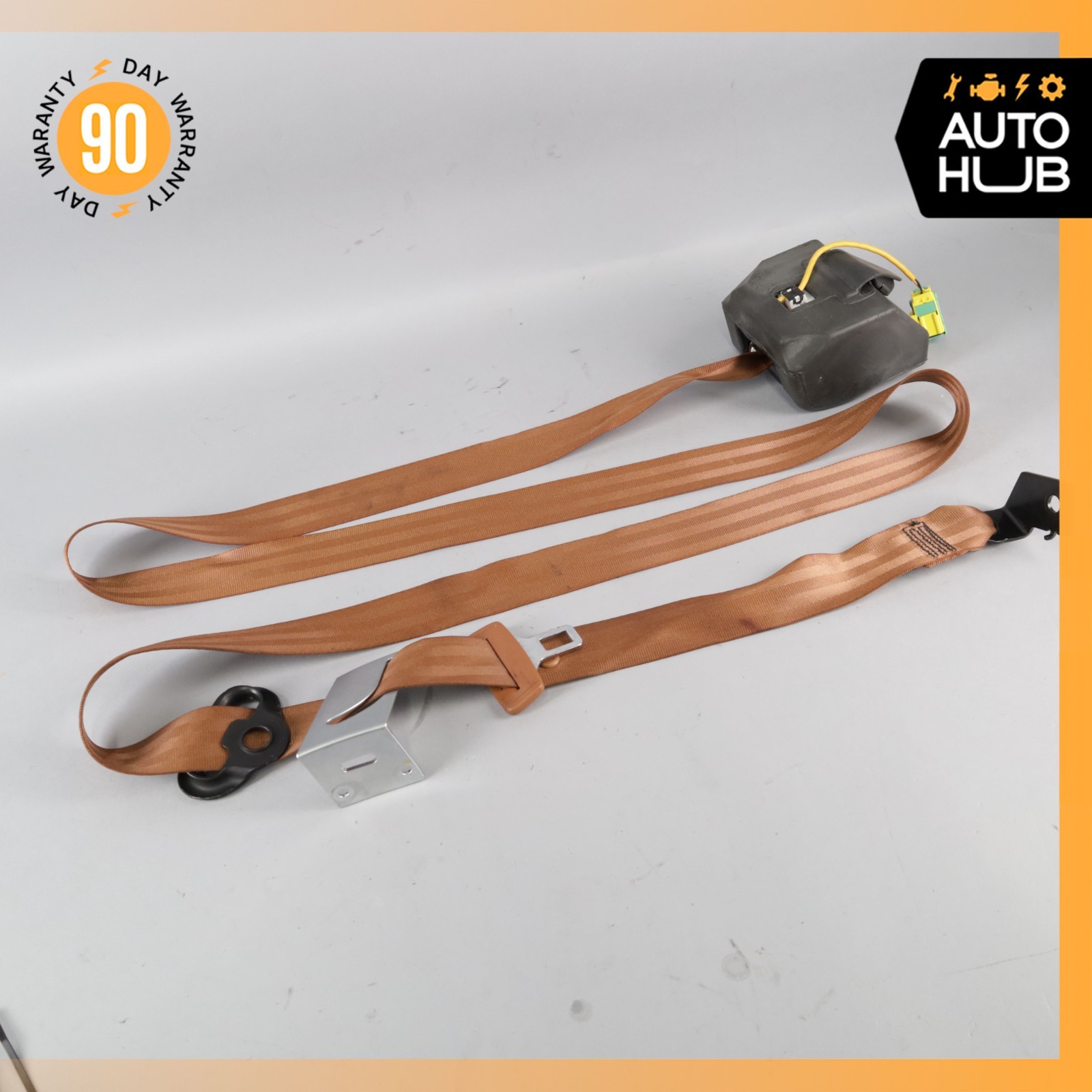03-10 Bentley Continental GT Coupe Rear Left Driver Side Seat Belt Brown OEM